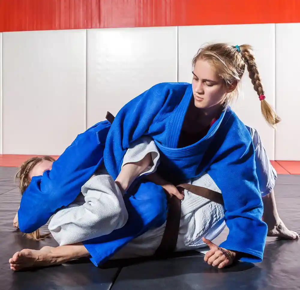 Girls practicing Jiu-Jitsu