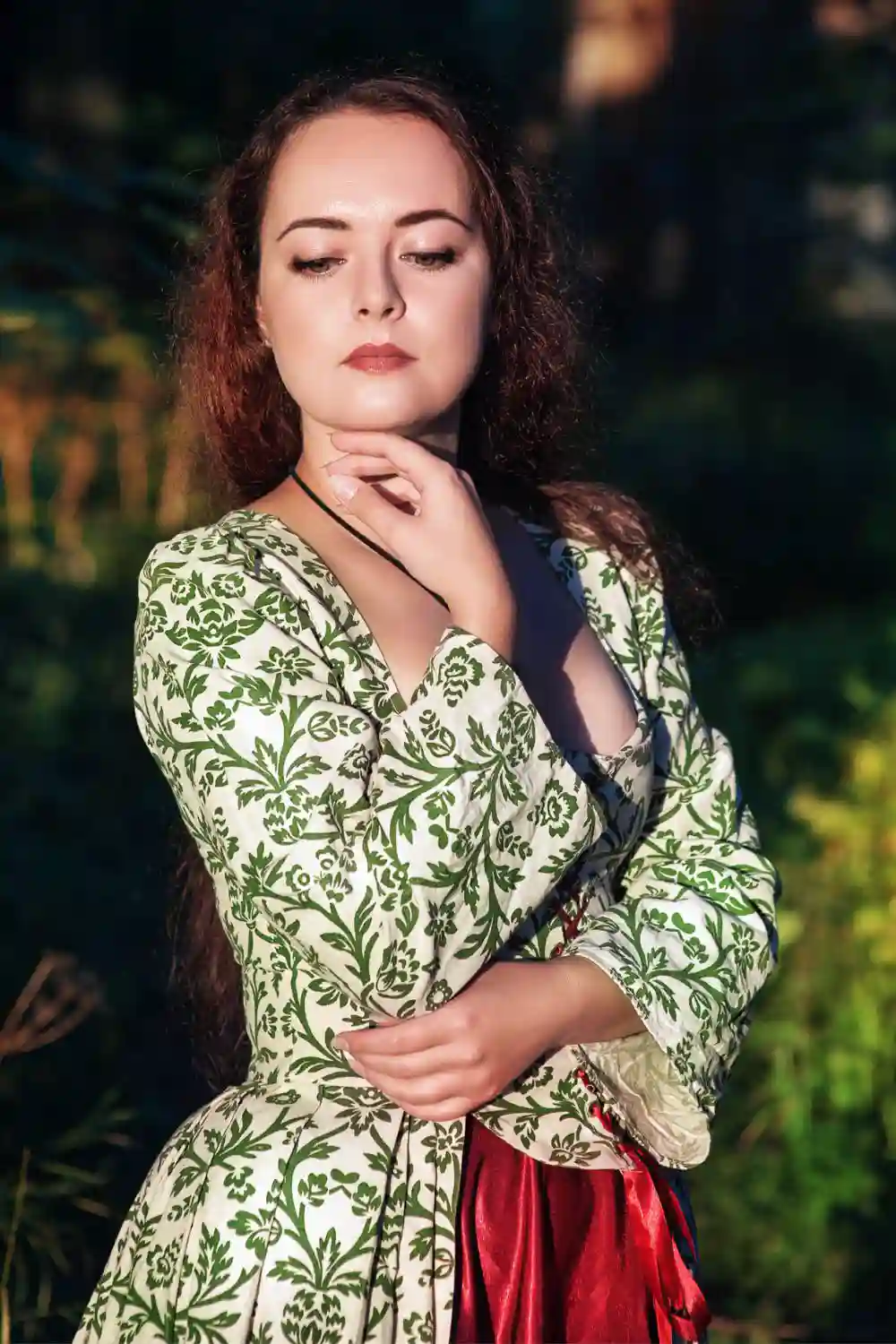 Girl Wearing Sage Green Dress