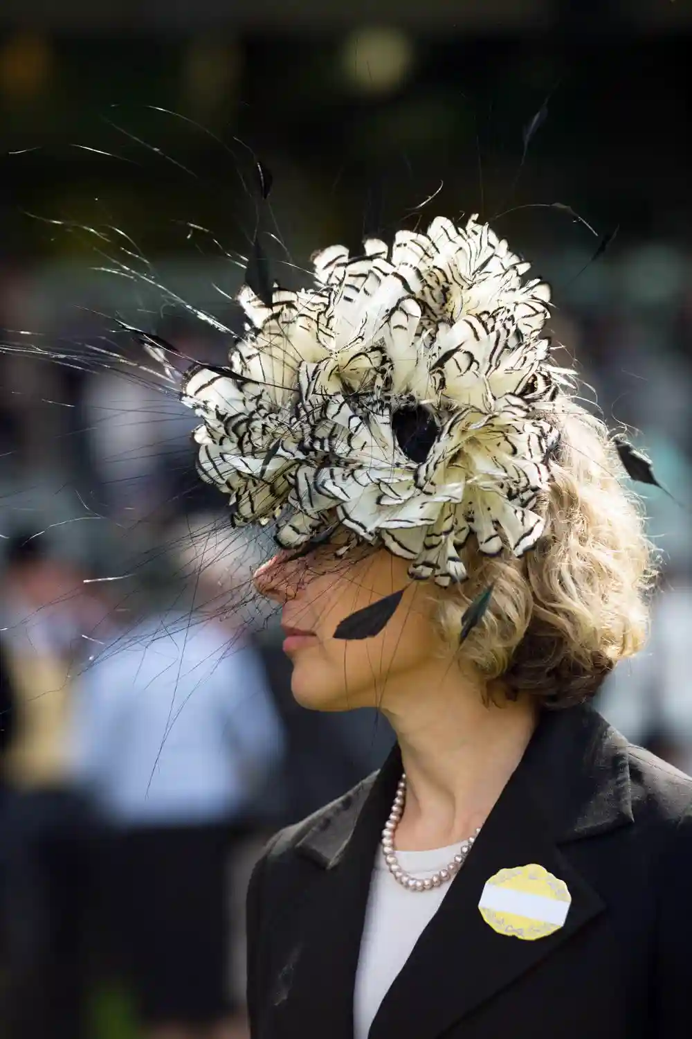 Elegant lady at horse racing