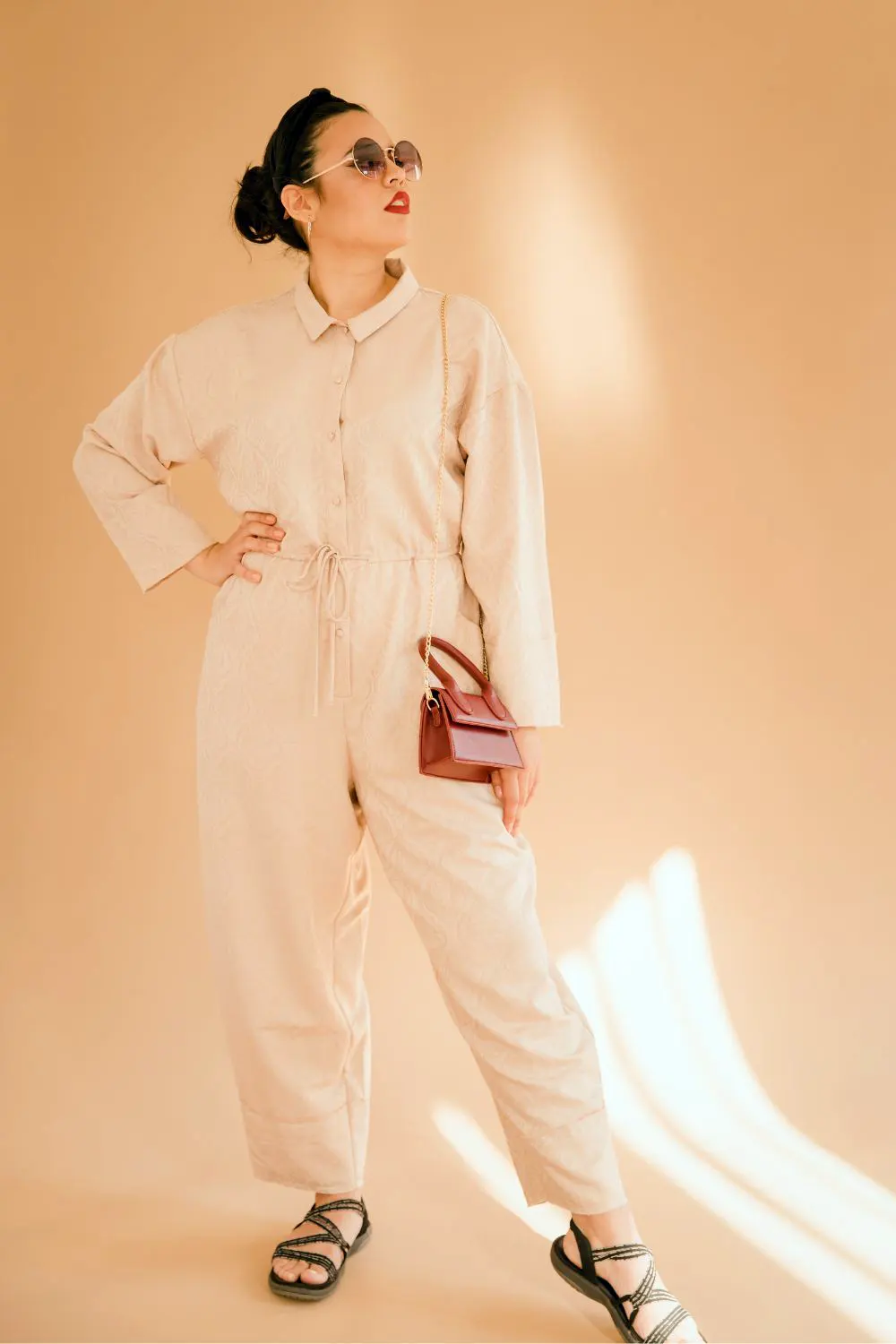 Woman Wearing a Jumpsuit