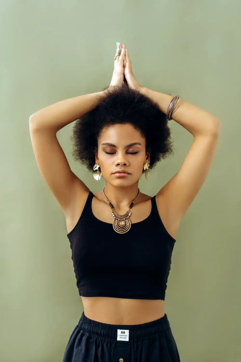 Woman in Black Tank Top