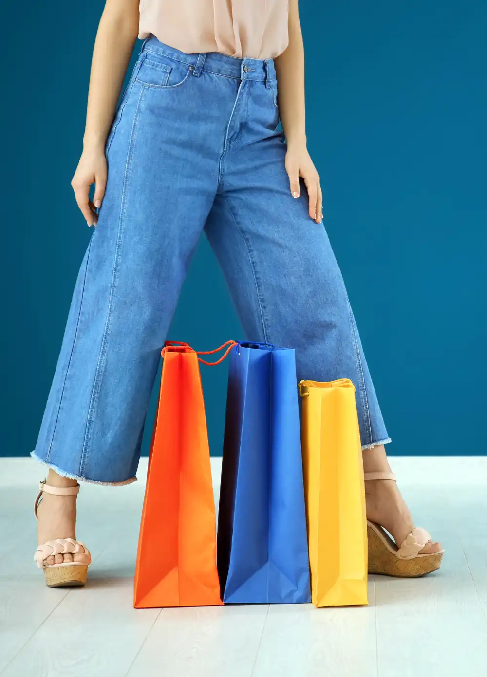 Stylish Woman with shopping bags